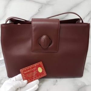 Cartier Authentic Leather Shoulder Bag